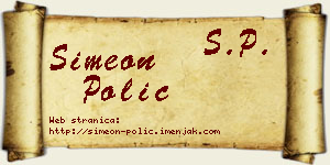 Simeon Polić vizit kartica